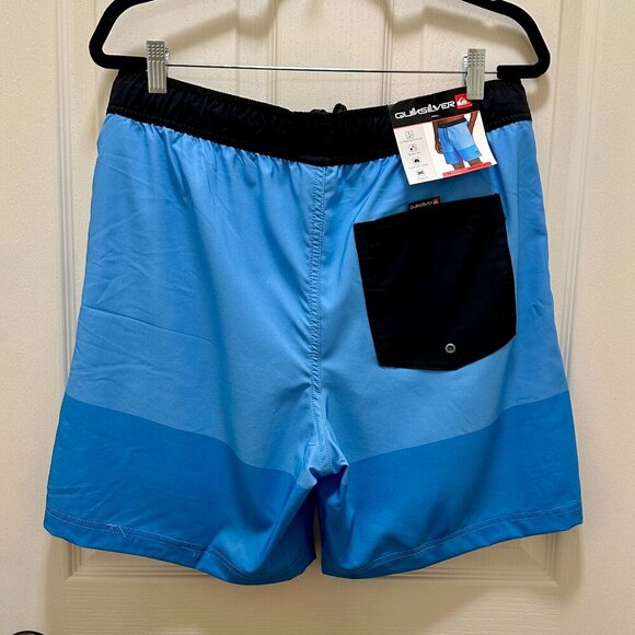 Quiksilver Volley Swim Shorts Men's Size L Blue UV Protection Quick Dry Stretch - Picture 11 of 14